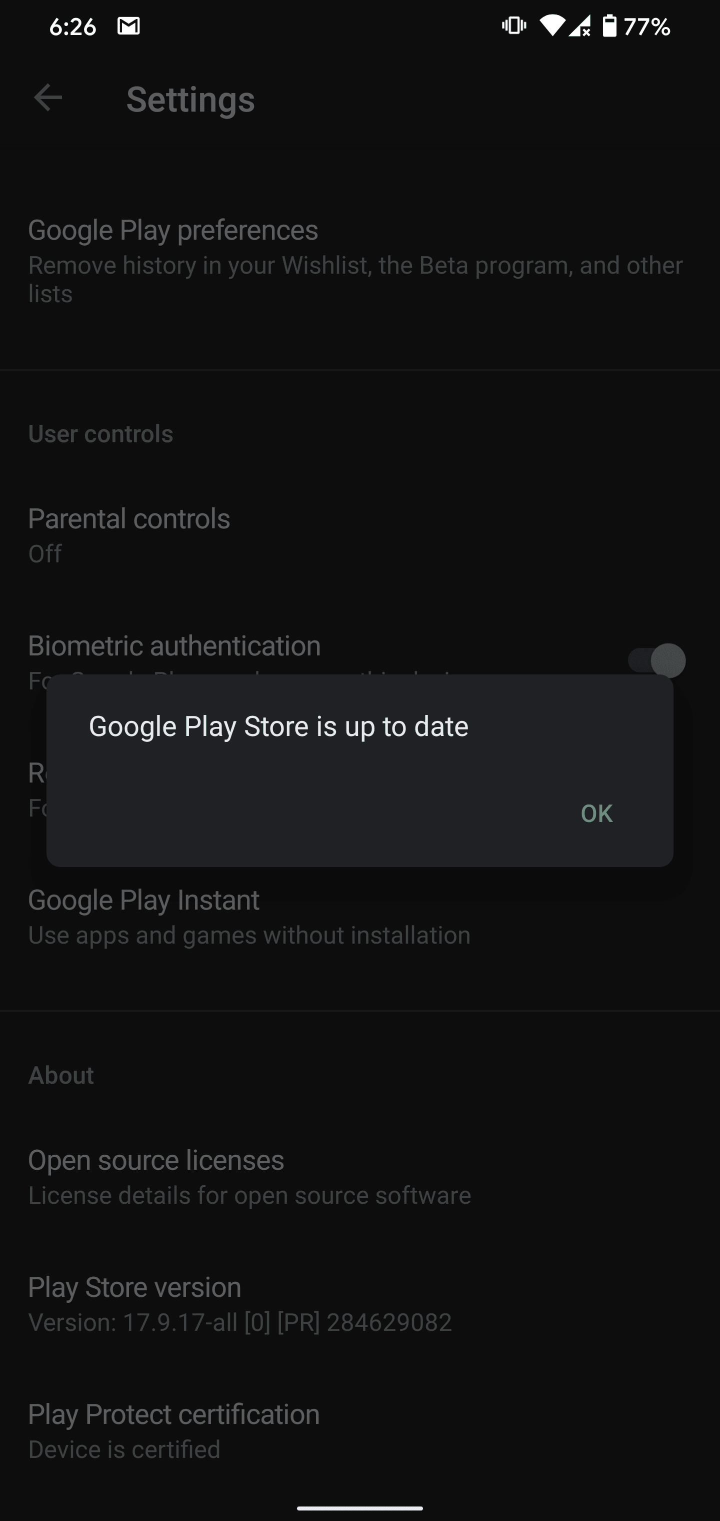 Uninstall Google Play Store App Updates