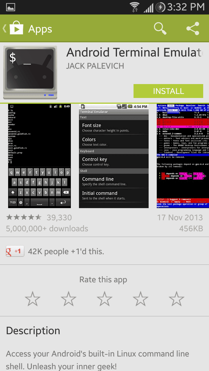 Terminal Listing in Play Store