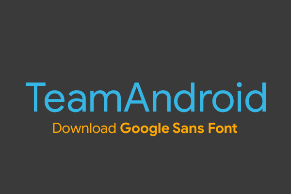 Download Google Sans Font 1