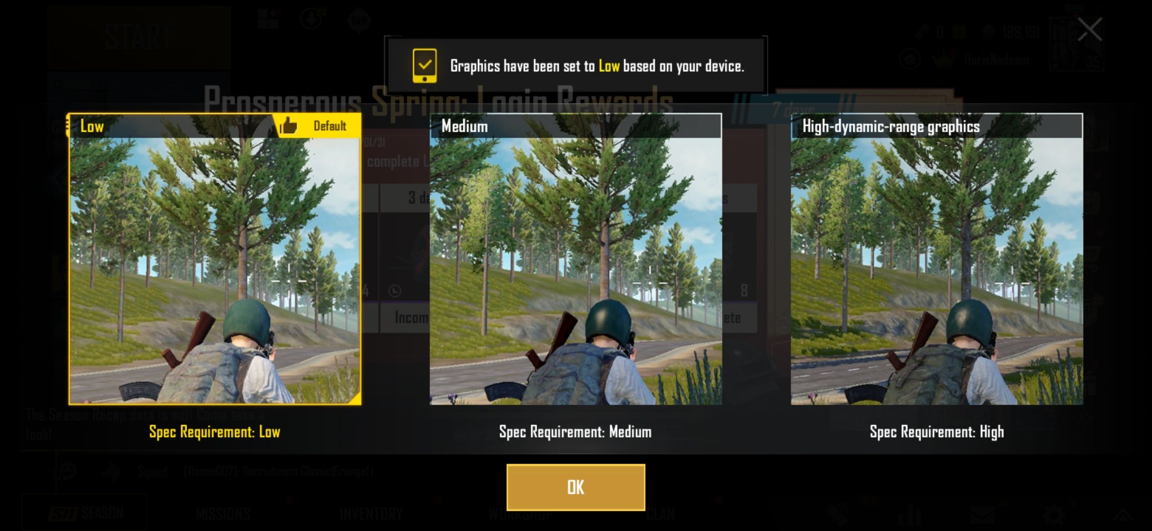 PUBG Mobile Low Graphics Quality