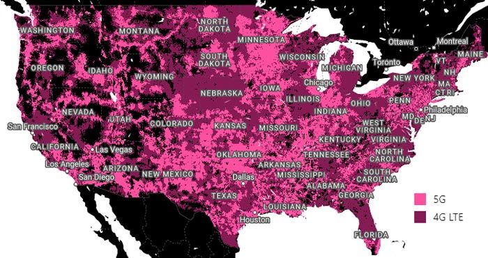 5G Coverage by T-Mobile