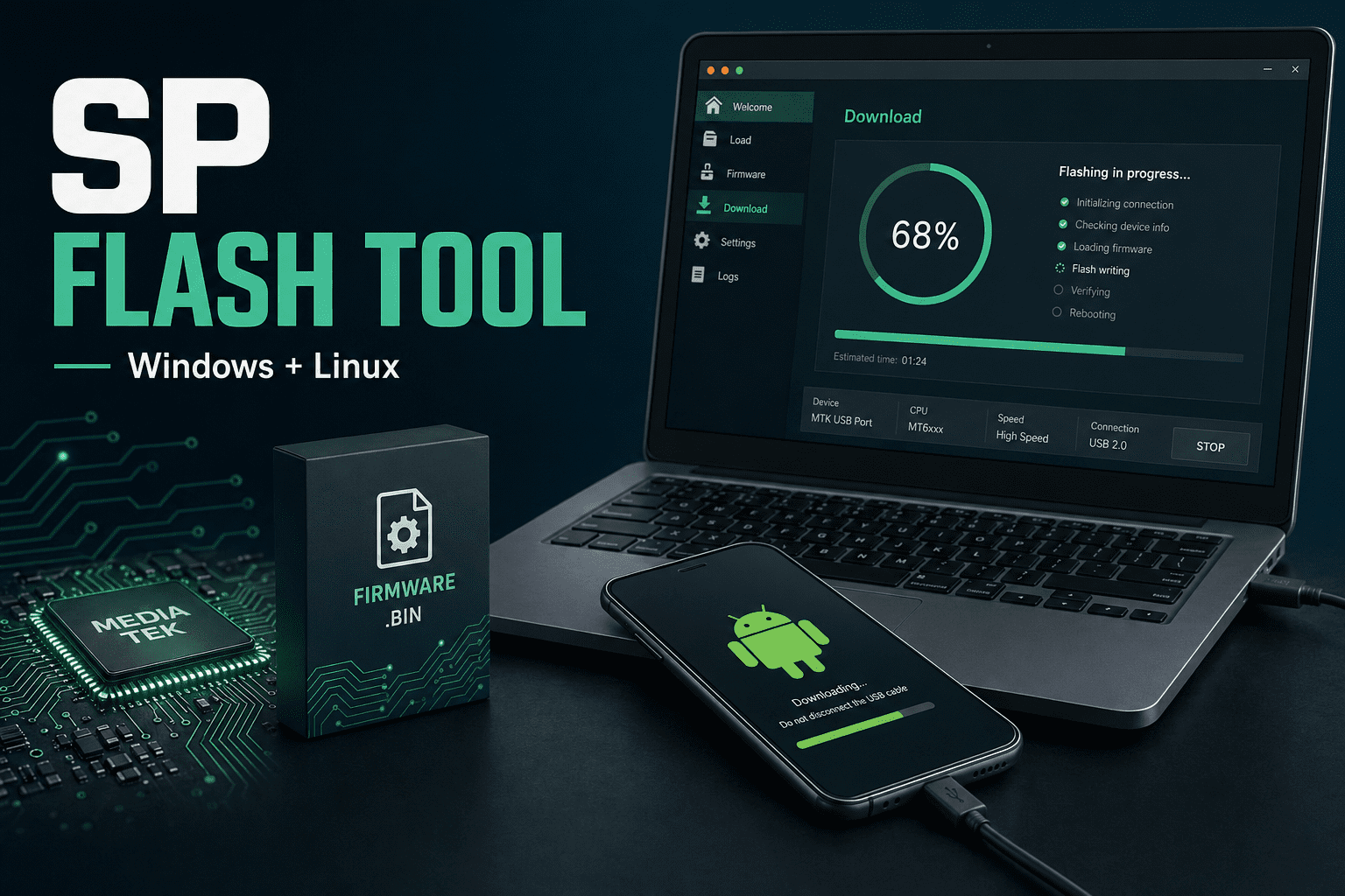 Download SP Flash Tool v6.2404 - Latest for Windows & Linux 3 SP Flash Tool (Banner)
