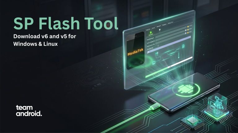 Download SP Flash Tool v6.2404 - Latest for Windows & Linux 8 SP Flash Tool interface on laptop with Android phone connected via USB, showing firmware flashing process for MediaTek devices