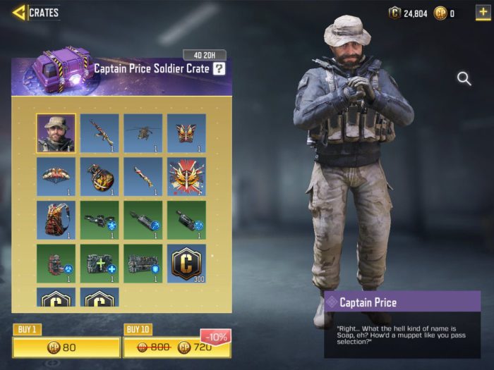 Captain Price Skin in COD Mobile's New Soldier Crate 2