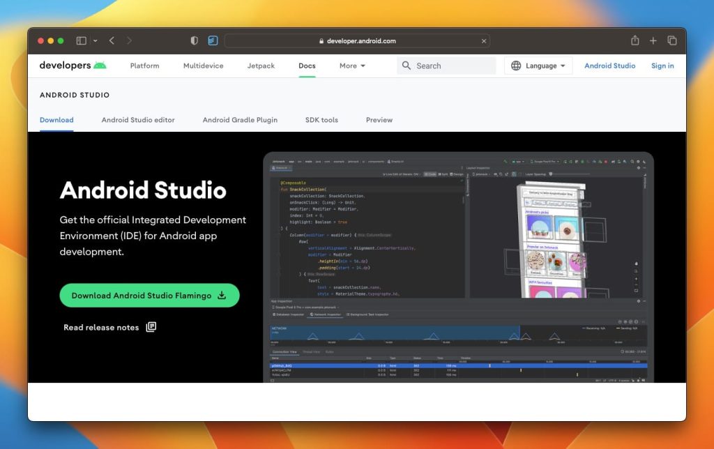 Download Android Studio Flamingo (2022.2.1 Patch 2)