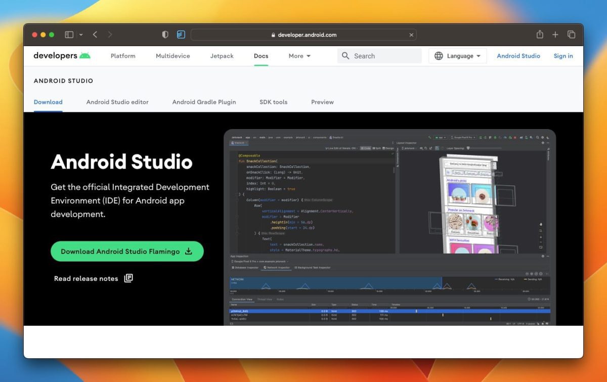 Download Android Studio Flamingo (2022.2.1 Patch 2)