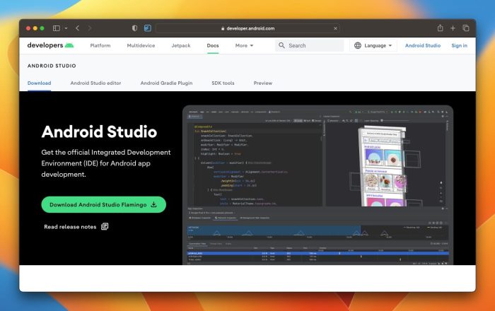 Download Android Studio Flamingo (2022.2.1 Patch 2)
