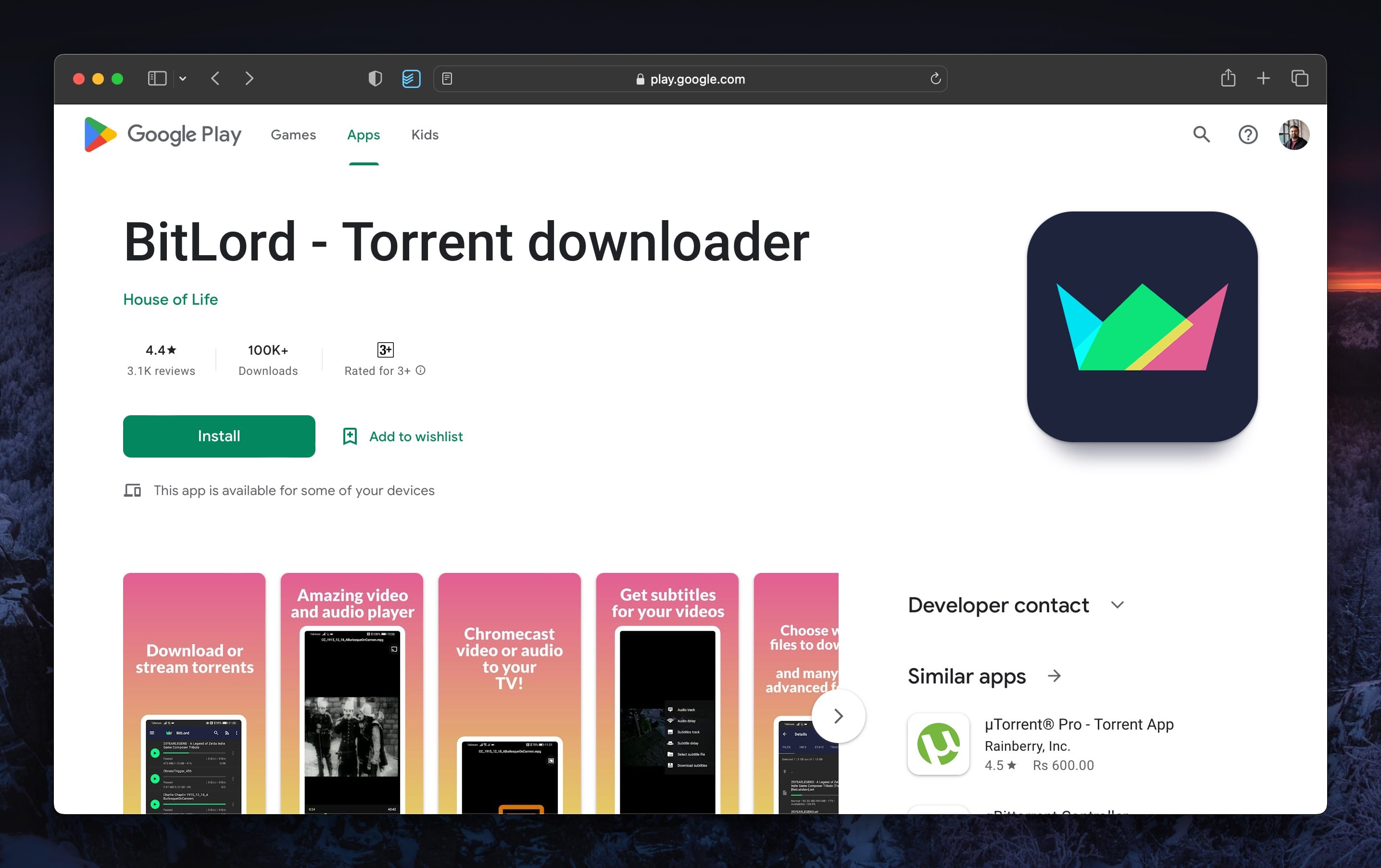 Stream Torrent Files with BitLord