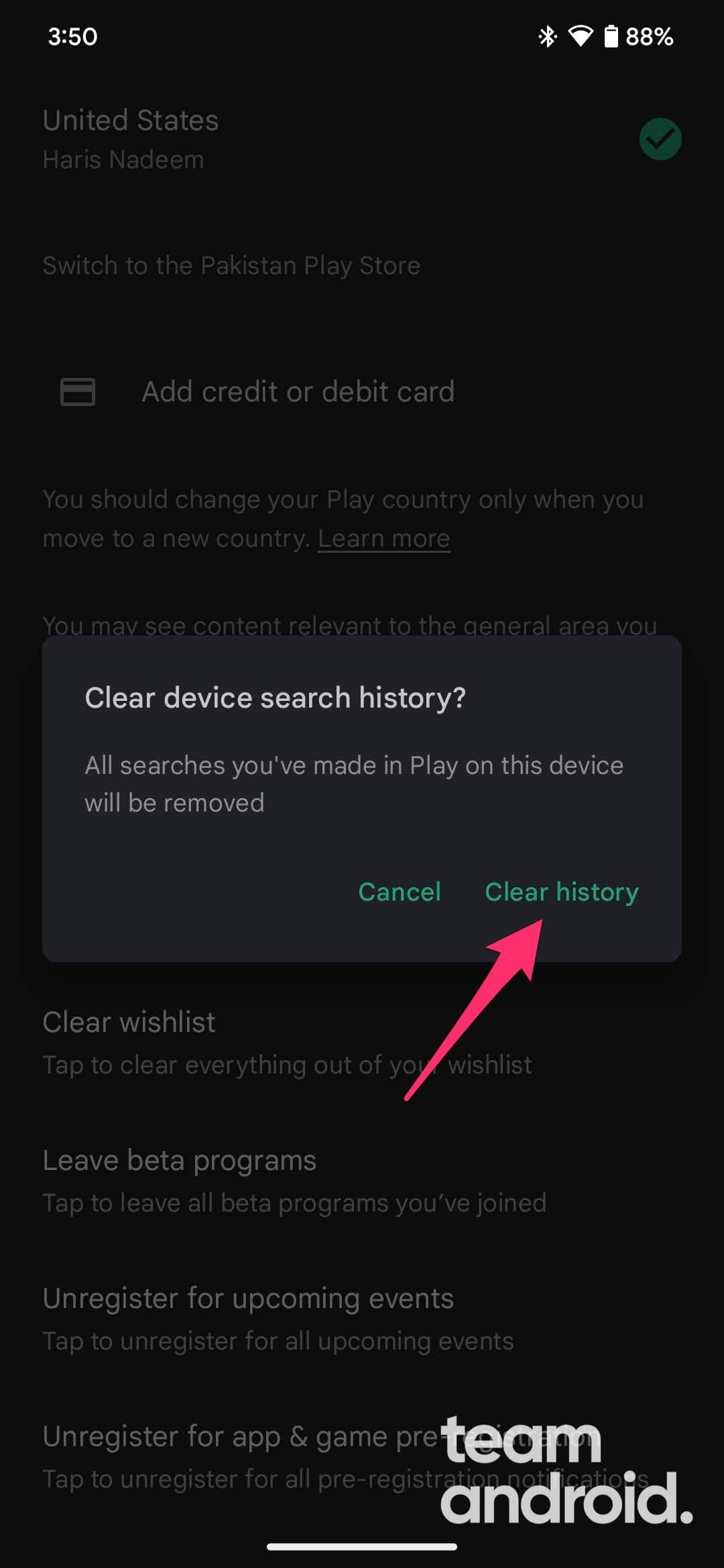 How to Delete Google Play Search History on Android