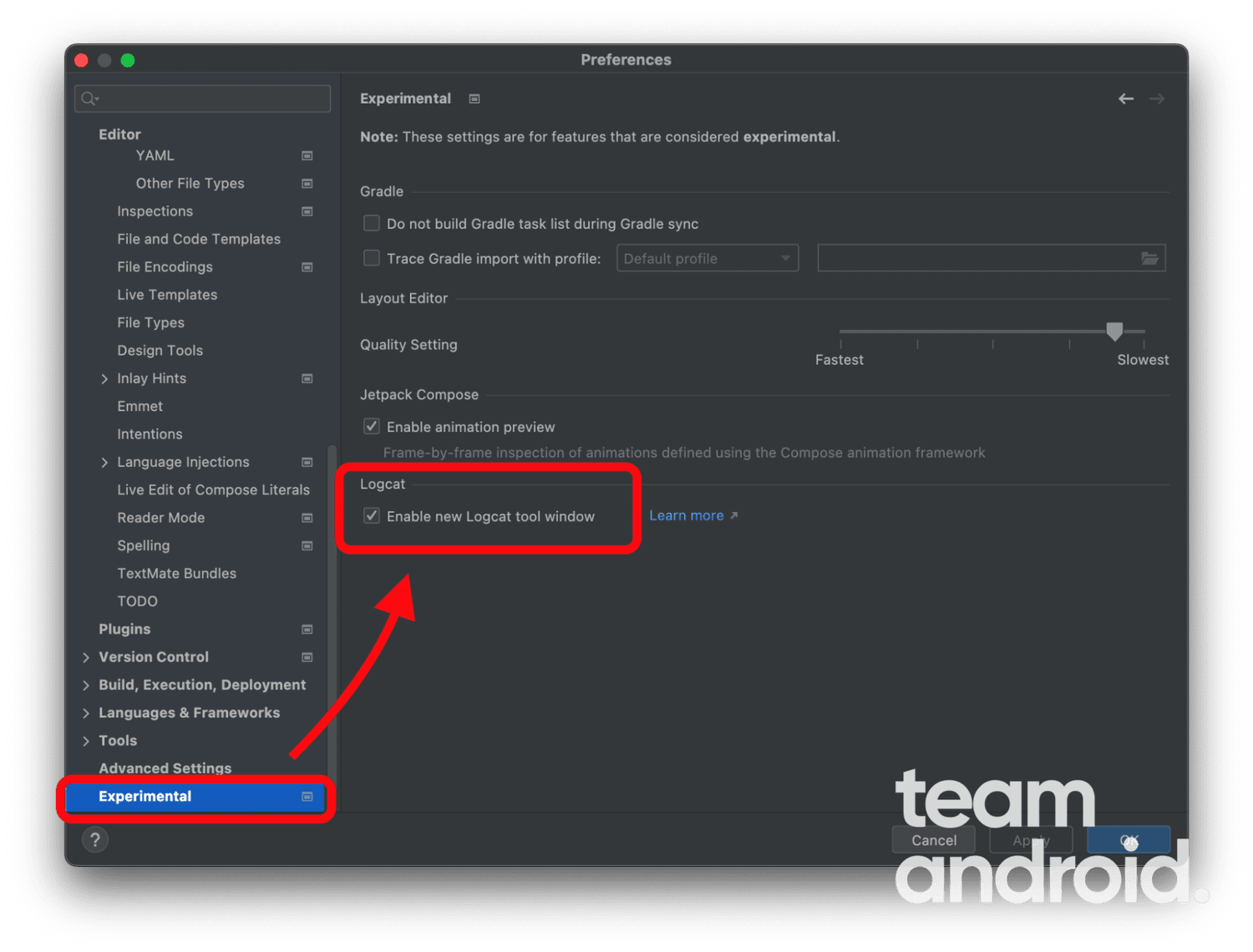 Old Logcat Option in Android Studio
