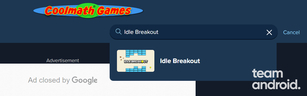 Search Cool Math Games for Idle Breakout