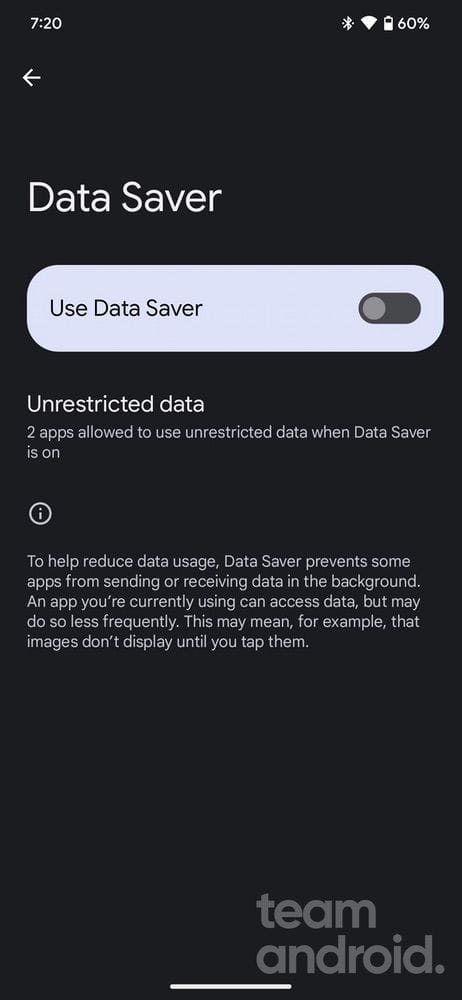Turn Off Data Saver for Gmail on Android