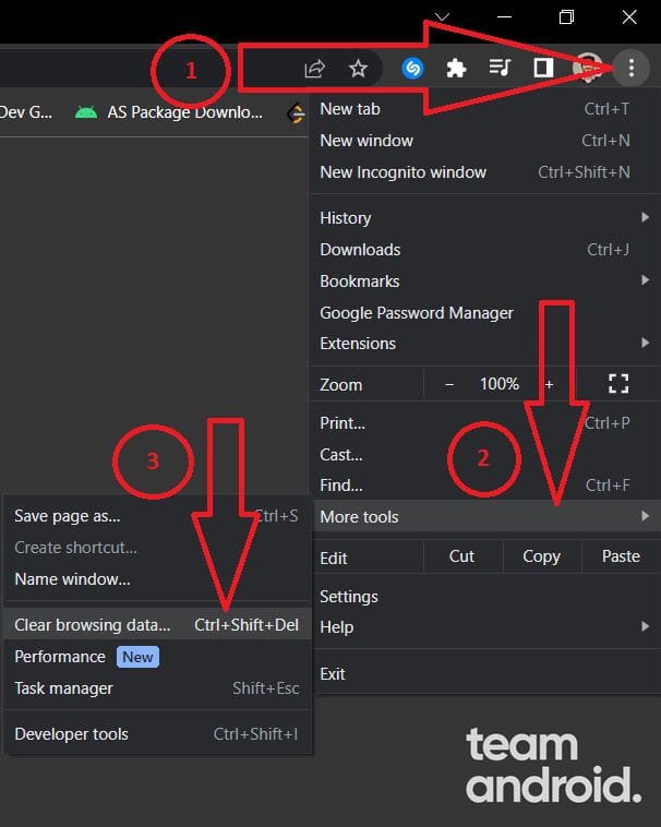Clear browsing history in Chrome