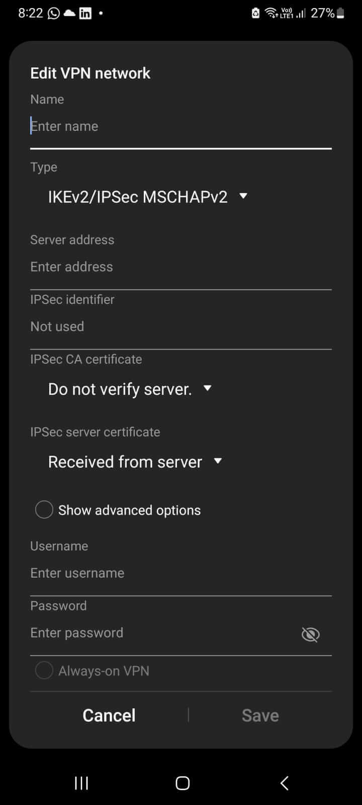 VPN Details