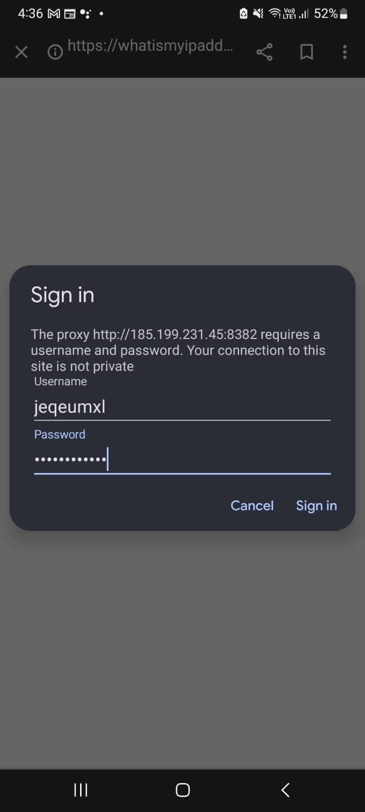 Username & Password Confirmation